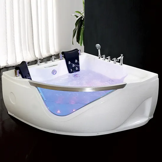 Bañera de acrílico transparente con forma de corazón para 2 personas tipo moda contemporánea