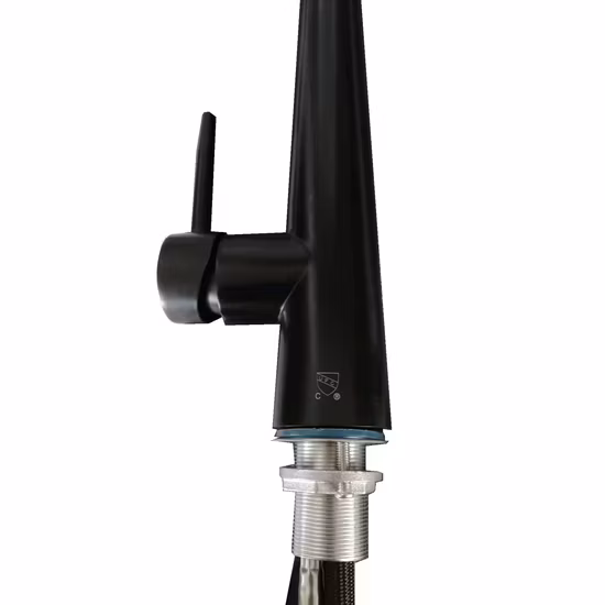 Aquacubic 2021 estándar americano tipo moderno grifo de acero inoxidable extraíble cocina negro