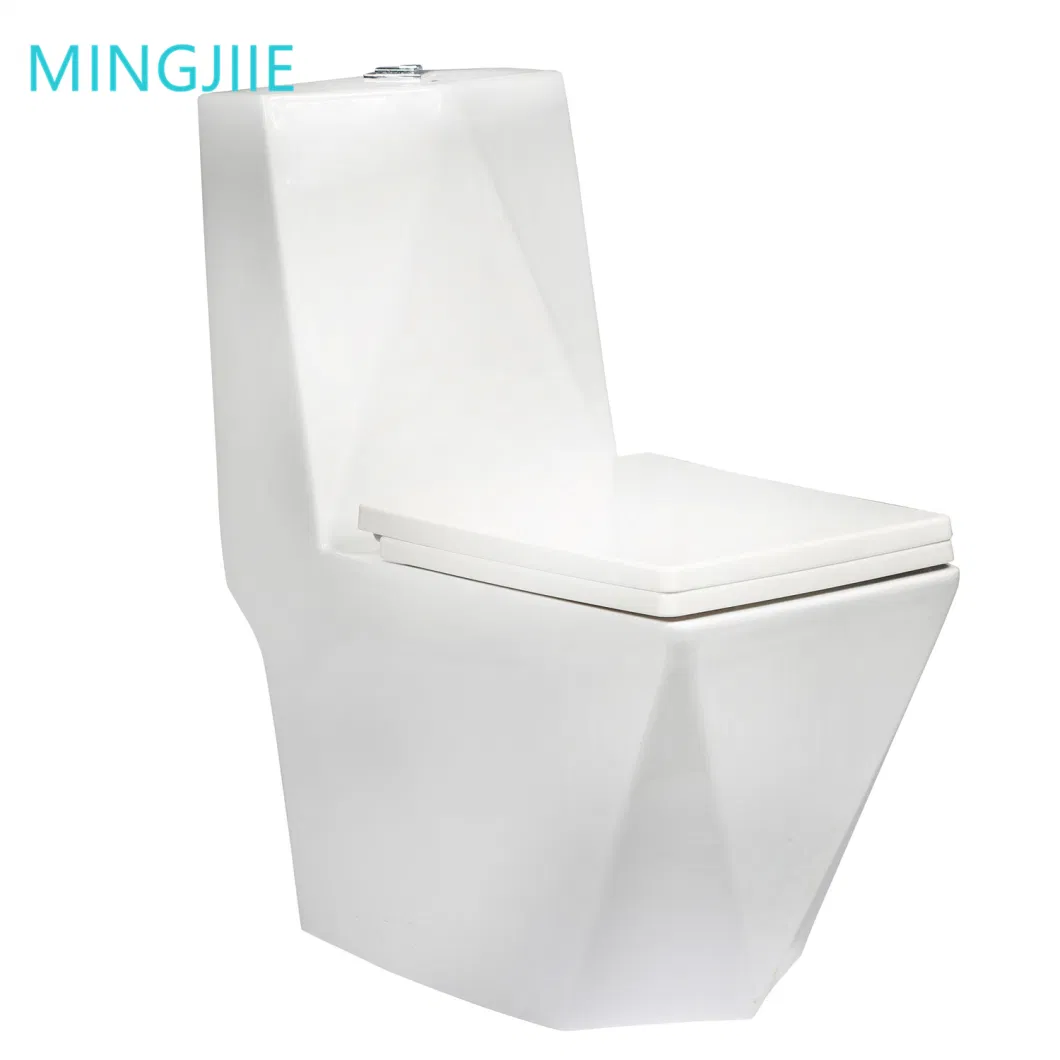 Sanitary Ware White Bathroom Ceramic Toilet Bowl Diamond Shape Floor Mounted One Piece Wc Toilets