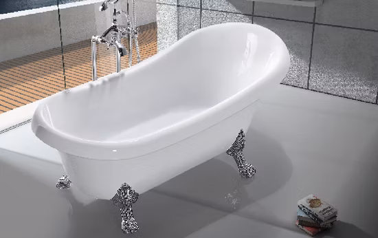 Bañera acrílica con patas en tipo independiente